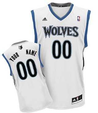 Men & Youth Customized Minnesota Timberwolves White Jersey->customized nba jersey->Custom Jersey